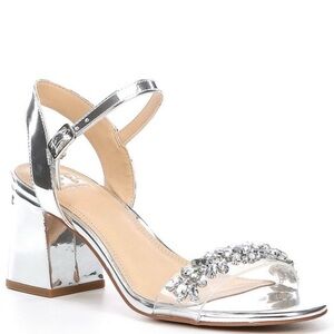 Gianni Bini Women's Silver Embellished Heels, 8M